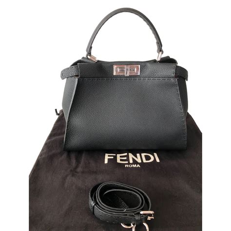 fendi tote bag black|borse fendi donna tote.